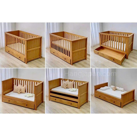 Oak Baby : Nôi + Giường Cũi - Đa Chức Năng 